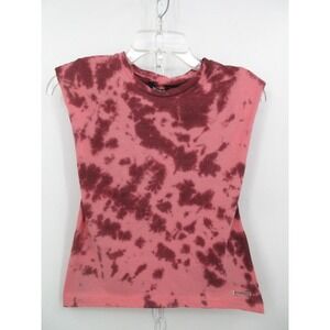 HUDSON KIDS‎ TIE DYE TANK TOP Girl's Size Medium 8/10 CABERNET (Pink And Maroon)